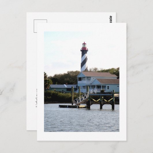 Der Leuchtturm, St. Augustine Postkarte (Vorne/Hinten)