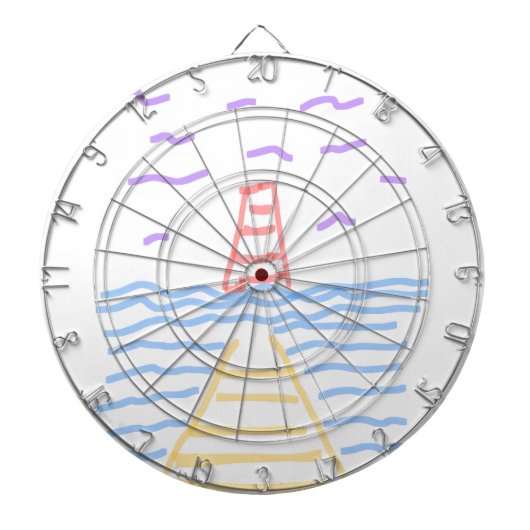Der Leuchtturm und das Pier Dartboard Dartscheibe (vorne)