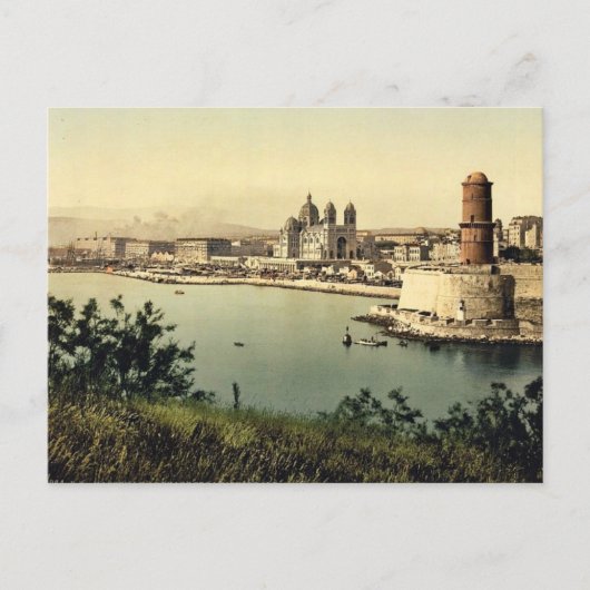 Der Leuchtturm und die Kathedrale, Marseille, Fran Postkarte (Vorderseite)