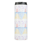 Der Leuchtturm und die Pier Thermal Tumbler Thermosbecher (Rückseite)