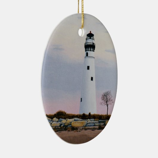 Der Leuchtturm-Verzierung des Abends Keramik Ornament (Rechts)