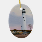 Der Leuchtturm-Verzierung des Abends Keramik Ornament (Hinten)