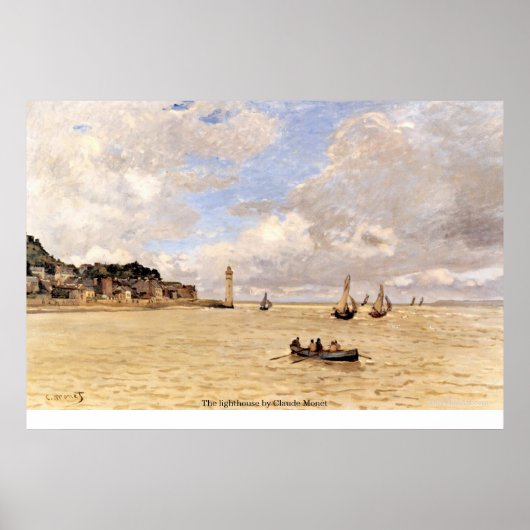 Der Leuchtturm von Claude Monet Poster (Vorne)