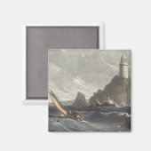 Der Leuchtturm von Lands End, Cornwall, f Magnet (Vorderseite/Rückseite)
