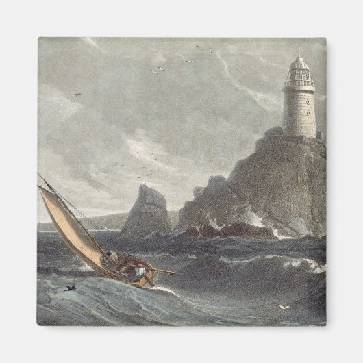 Der Leuchtturm von Lands End, Cornwall, f Magnet (Vorne)