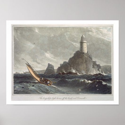 Der Leuchtturm von Lands End, Cornwall, f Poster (Vorne)