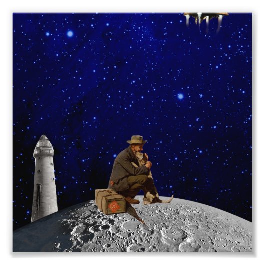 Der Leuchtturmhalter gab Zuhause zurück Fotodruck (Vorne)