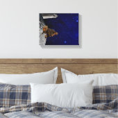 Der Leuchtturmhalter gab Zuhause zurück Leinwanddruck (Insitu (Schlafzimmer))