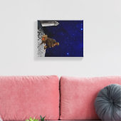 Der Leuchtturmhalter gab Zuhause zurück Leinwanddruck (Insitu (Wohnzimmer))