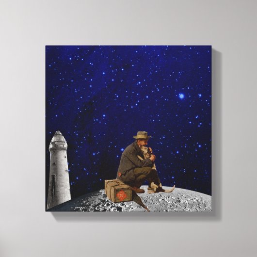 Der Leuchtturmhalter gab Zuhause zurück Leinwanddruck (Vorderseite)