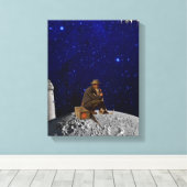 Der Leuchtturmhalter gab Zuhause zurück Leinwanddruck (Insitu (Holzboden))