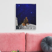 Der Leuchtturmhalter gab Zuhause zurück Leinwanddruck (Insitu (Wohnzimmer))