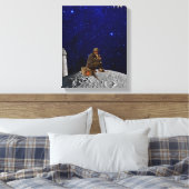 Der Leuchtturmhalter gab Zuhause zurück Leinwanddruck (Insitu (Schlafzimmer))