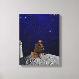 Der Leuchtturmhalter gab Zuhause zurück Leinwanddruck