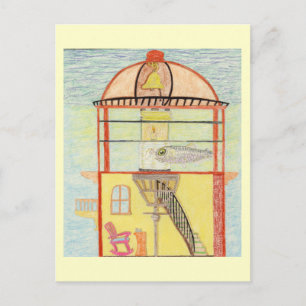 Der Leuchtturmhalter Postkarte