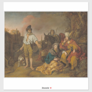 Der Levit und seine Nebenfrau in Gibea, Altes Test Aufkleber