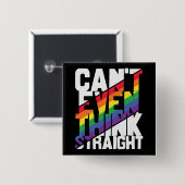 Der LGBTQ-Stolz kann nicht einmal einen geraden Re Button (Vorne & Hinten)