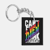 Der LGBTQ-Stolz kann nicht einmal einen geraden Re Schlüsselanhänger (Vorderseite links)