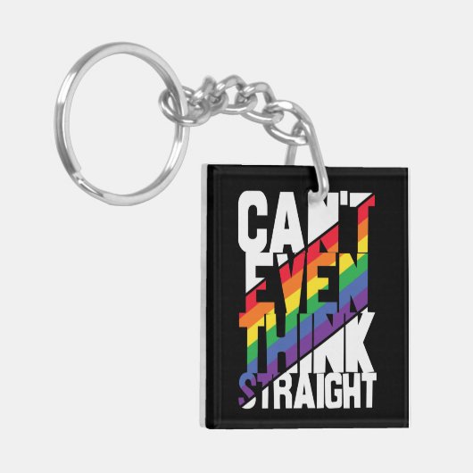Der LGBTQ-Stolz kann nicht einmal einen geraden Re Schlüsselanhänger (Vorderseite links)
