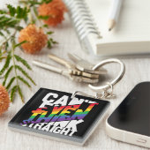 Der LGBTQ-Stolz kann nicht einmal einen geraden Re Schlüsselanhänger (Vorderseite rechts)