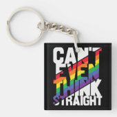 Der LGBTQ-Stolz kann nicht einmal einen geraden Re Schlüsselanhänger (Vorderseite)