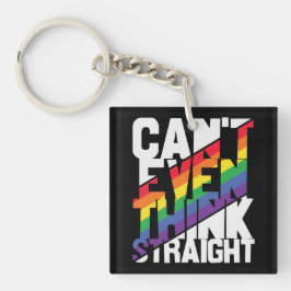 Der LGBTQ-Stolz kann nicht einmal einen geraden Re Schlüsselanhänger