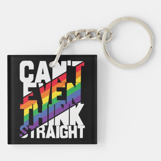 Der LGBTQ-Stolz kann nicht einmal einen geraden Re Schlüsselanhänger (Rückseite)