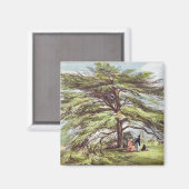 Der libanesische Zedernbaum im Arboretum, Kew Gard Magnet (Vorderseite/Rückseite)