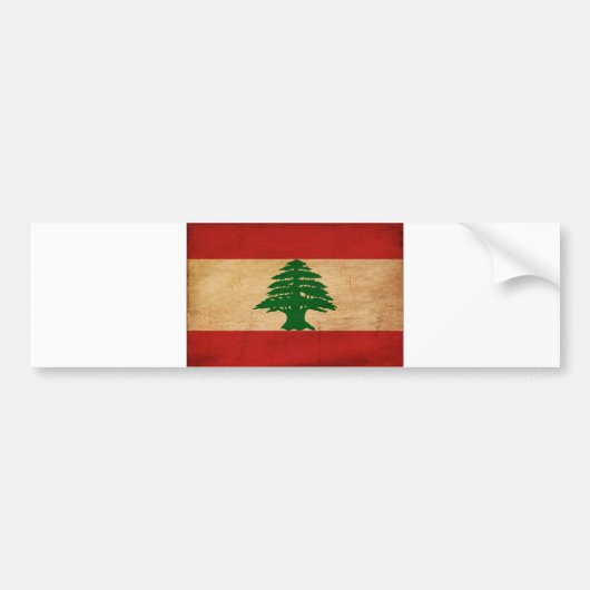Der Libanon-Flagge Autoaufkleber (Vorne)