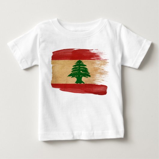 Der Libanon-Flagge Baby T-shirt (Vorderseite)