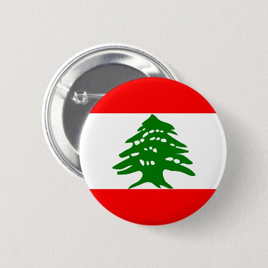 Der Libanon-Flagge Button (Vorne & Hinten)