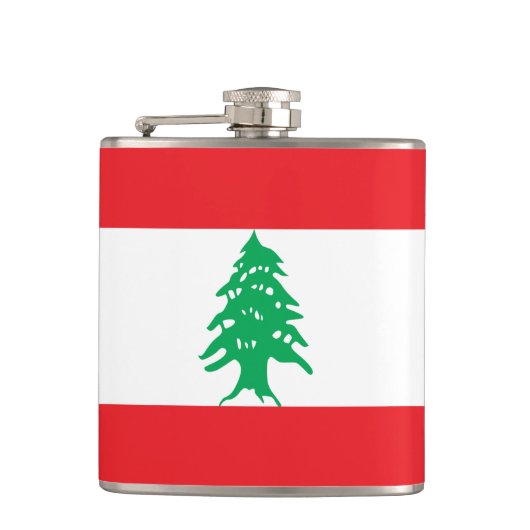 Der Libanon-Flagge Flachmann (Vorderseite)