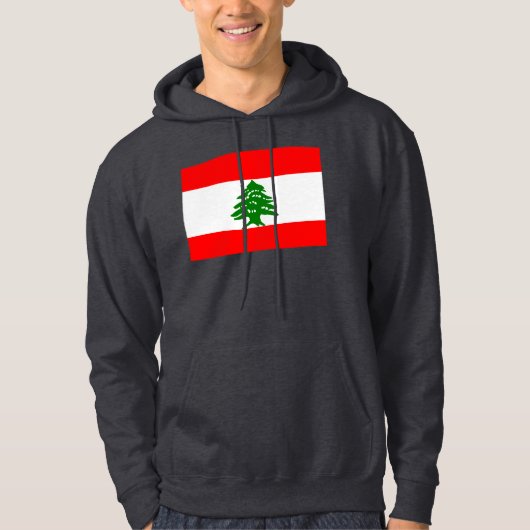 Der Libanon-Flagge Hoodie (Vorderseite)