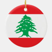 Der Libanon-Flagge Keramikornament (Hinten)