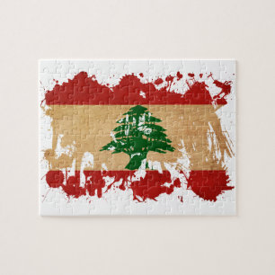 Der Libanon-Flagge Puzzle