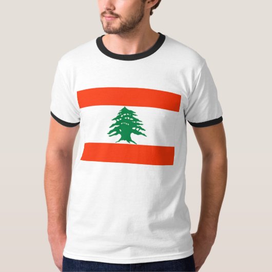 Der Libanon-Flagge T-Shirt (Vorderseite)