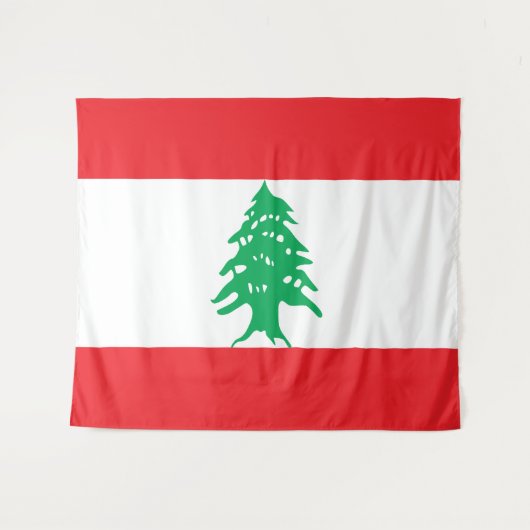 Der Libanon-Flagge Wandteppich (Vorderseite (Horizontal))