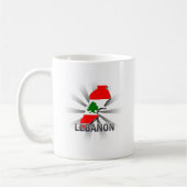 Der Libanon-Flaggen-Karte 2,0 Kaffeetasse (Links)