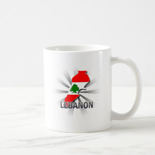 Der Libanon-Flaggen-Karte 2,0 Kaffeetasse