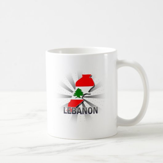 Der Libanon-Flaggen-Karte 2,0 Kaffeetasse (Rechts)