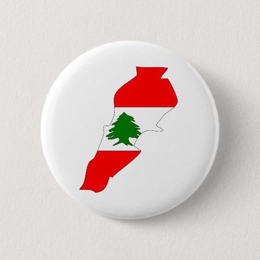Der Libanon-Flaggen-Karte Größengleich Button (Vorderseite)