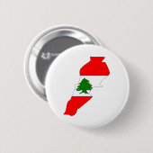 Der Libanon-Flaggen-Karte Größengleich Button (Vorne & Hinten)