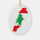 Der Libanon-Flaggen-Karte Keramik Ornament (Rechts)