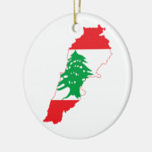 Der Libanon-Flaggen-Karte Keramik Ornament (Links)