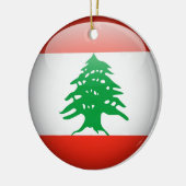 Der Libanon-Flaggen-Kreis-Verzierung Keramik Ornament (Links)