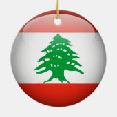 Der Libanon-Flaggen-Kreis-Verzierung Keramik Ornament (Hinten)