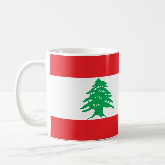 Der Libanon-Flaggen-Tasse Kaffeetasse (Links)