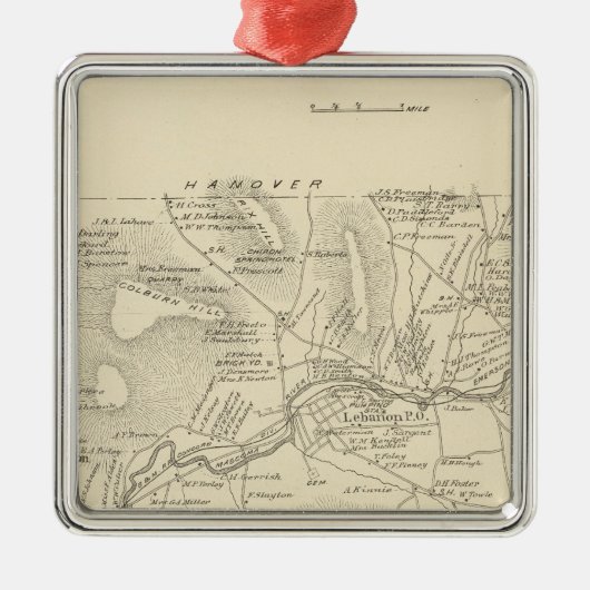 Der Libanon, Grafton Co Ornament Aus Metall (Vorne)