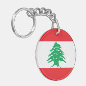 Der Libanon - libanesische Flagge Schlüsselanhänger (Vorderseite links)