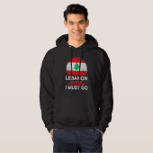 Der Libanon ruft, ich muss gehen, libanesisches Er Hoodie (Vorne ganz)